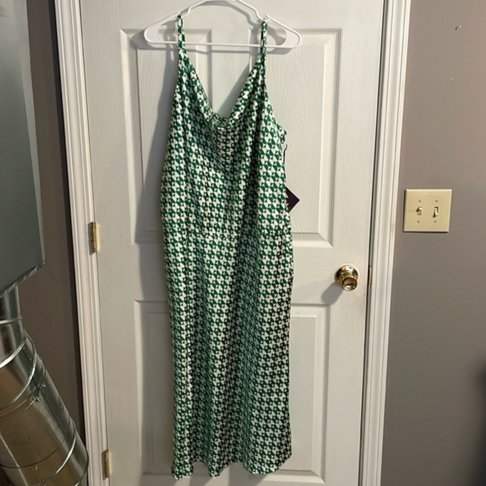 NWT Green and White Patterned Dress